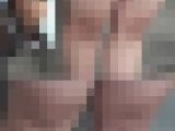 THE 生活感！カッサカサ、ボツボツの生活感のある脚 ムッチムチ生足の女の子を接写したよ