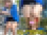 バレてキレた美人ギャルの無防備大開脚パンチラ動画